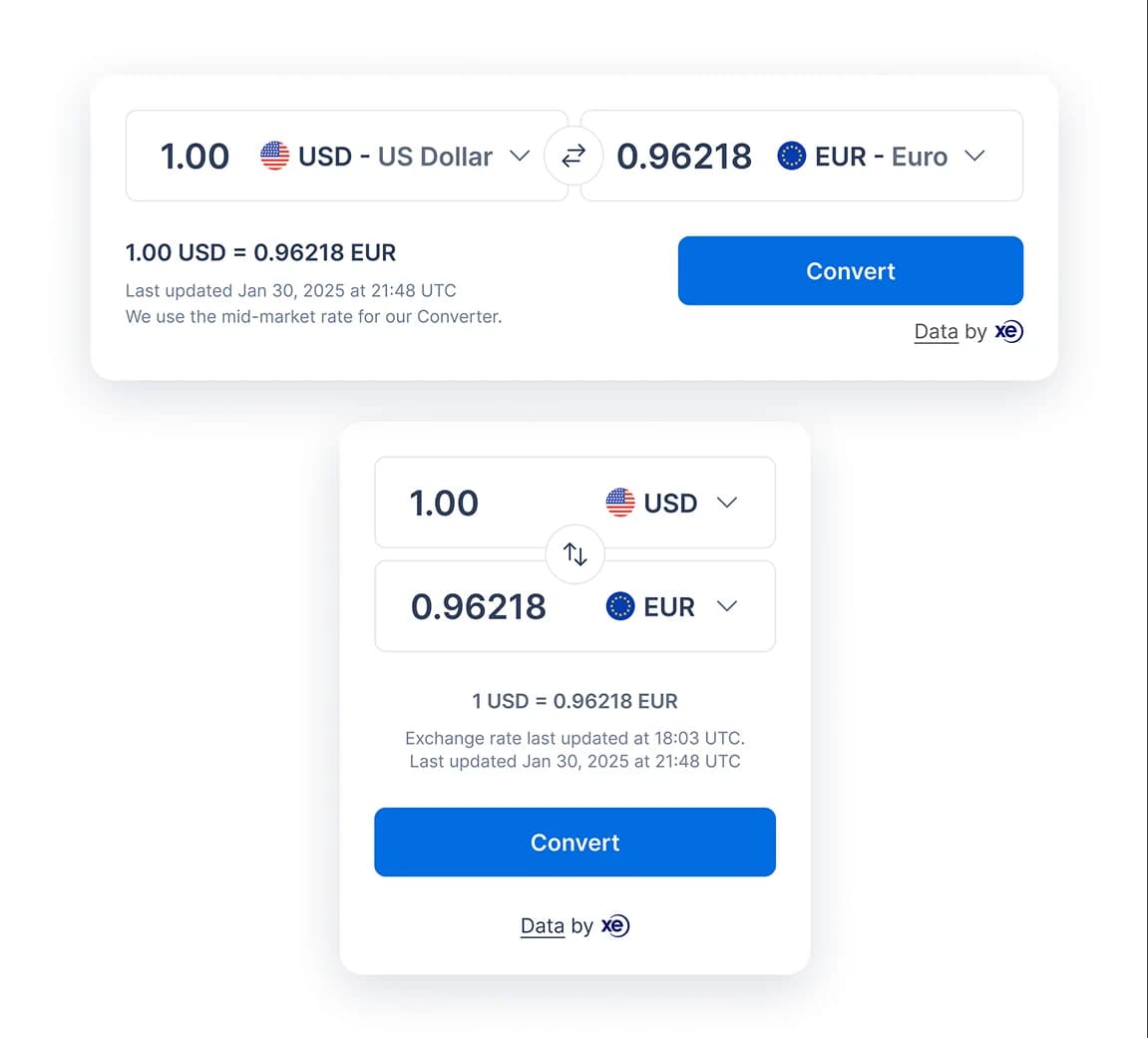 Flexible widget options for different layouts